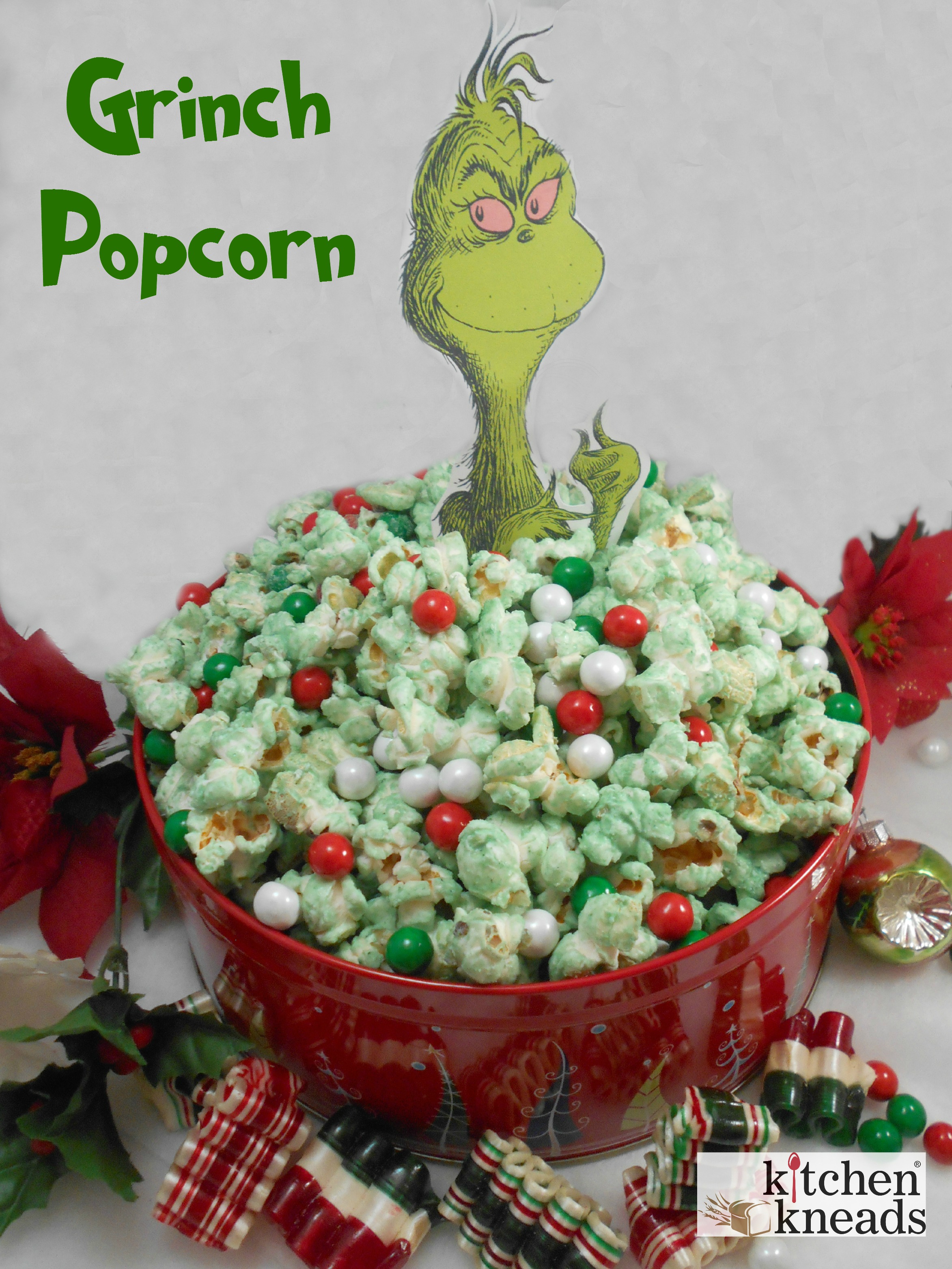 Grinch Popcorn - Kitchen Kneads