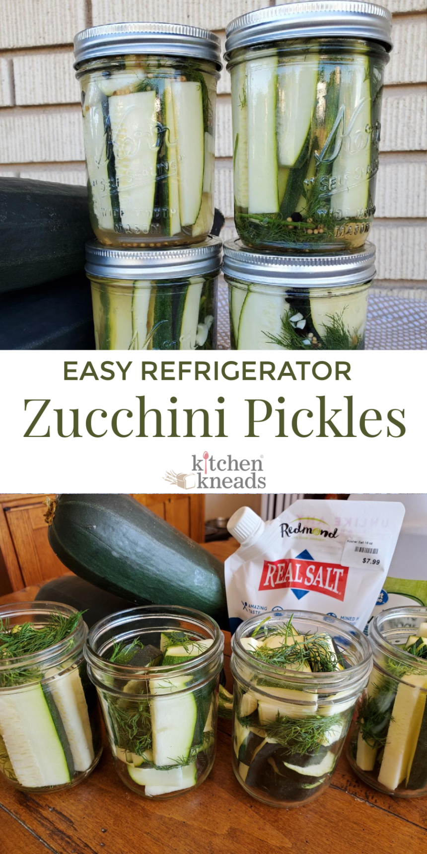 Easy Refrigerator Zucchini Pickles Kitchen Kneads