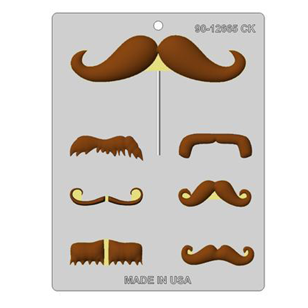 Assorted Mustaches Chocolate Mold
