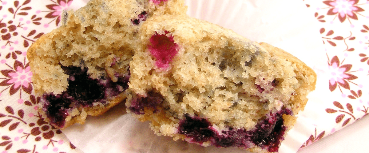 6 Grain Blueberry Cream Muffins