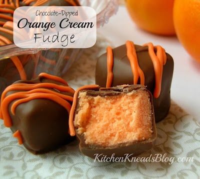 Chocolate-Dipped Orange Cream Fudge