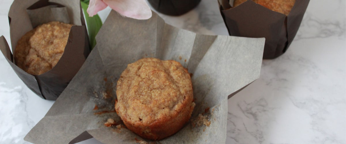 Grain Free, Dairy Free Banana Nut Muffins with No Added Sugar