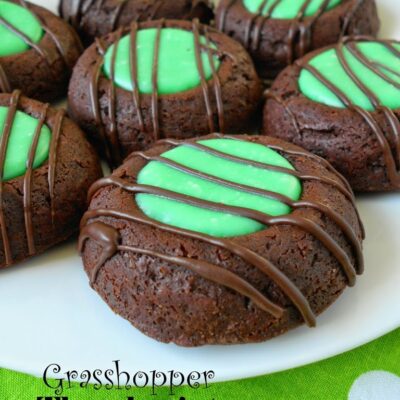 Grasshopper Thumbprint Cookies