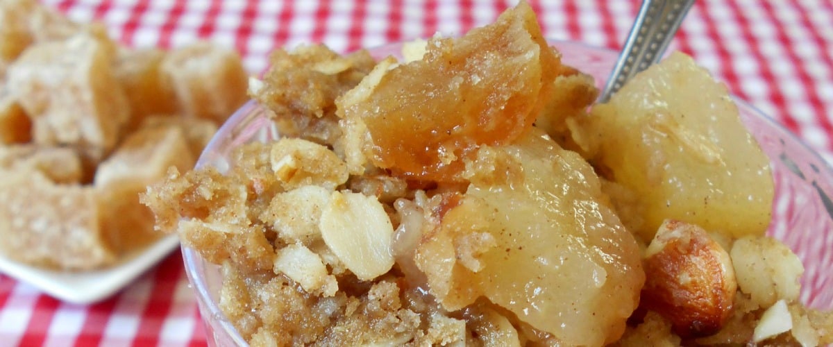 Pear Crisp with Candied Ginger